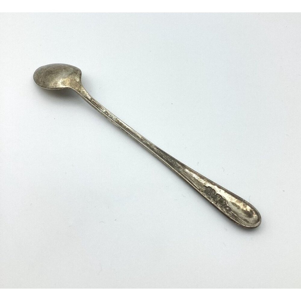 Mid Century International Sterling Silver Blossom Time Tea/Infant Spoon ENGRAVED - Picture 2 of 7